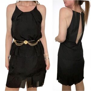 ACNE STUDIOS Satya Tape Dress Black asymmetrical 40 L